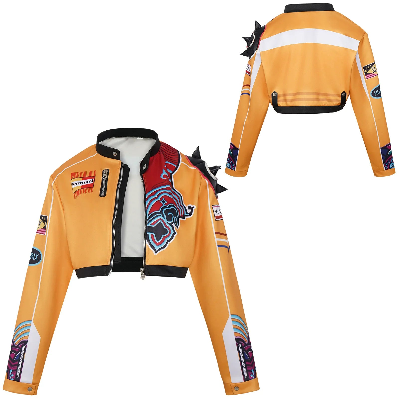 KPOP Cosplay Demon Hunters Rumi Costume Coat Jacket Outfit For Girls Adult Women Men Halloween Carnival Masquerade Suit