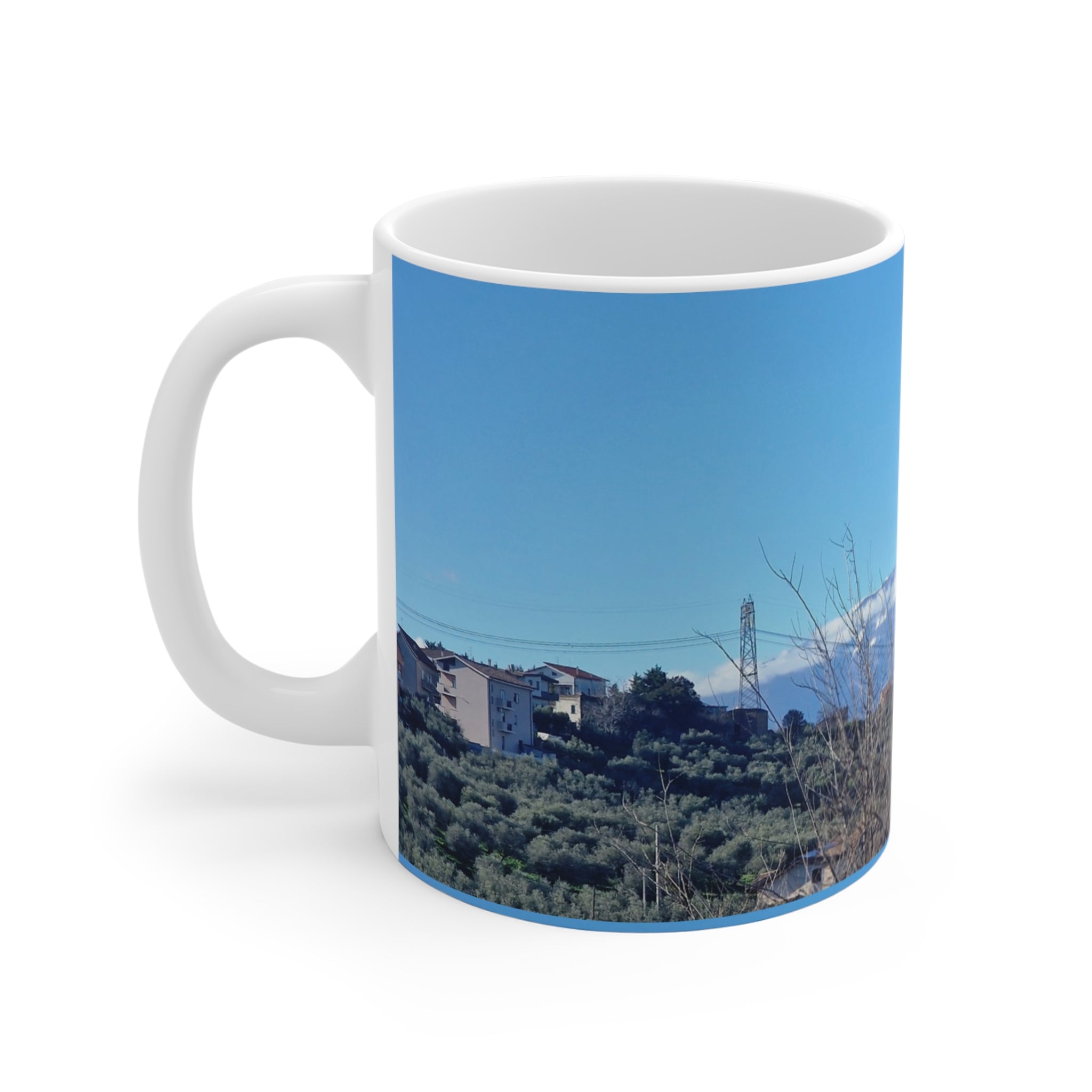 Belvedere Moscufo Mountain View Coffee Mug – Scenic Snow-Capped Peaks 11oz