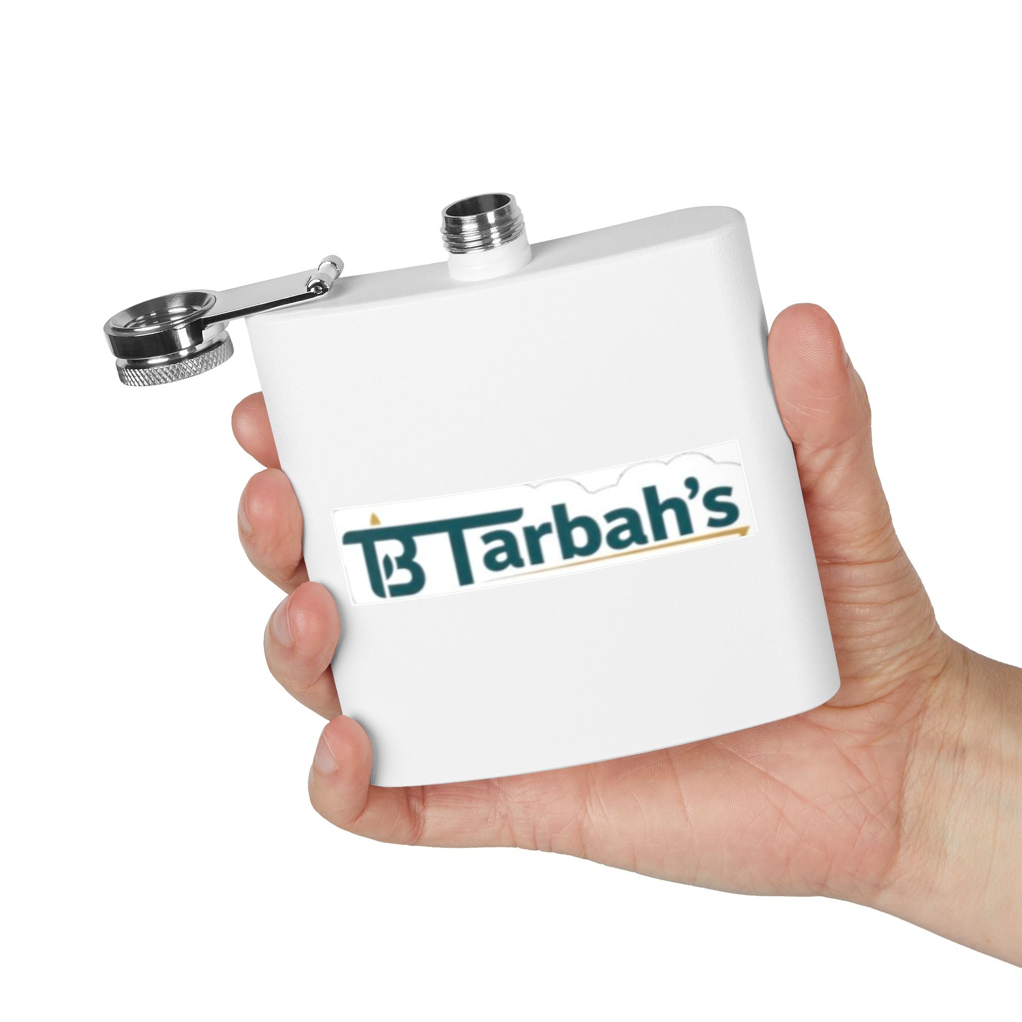 Tarbah's Stainless Steel Flask — 6oz Custom Name 'Tarbah' Design