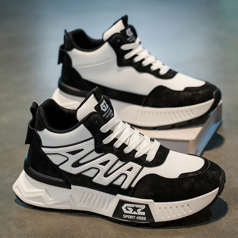 Thick Sole Trend 2025 New Autumn New Footwear for Men Fashion Sports Shoes Male Slip on Man Casual Sneakers Outdoor Comfort Lace