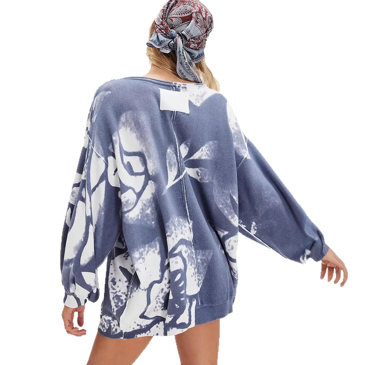 Autumn Bluzy Damskie Women's Oversized Loose And Stylish Printed Round Neck Long-sleeved T-shirt Felpa Donna Pull Oversize Femme