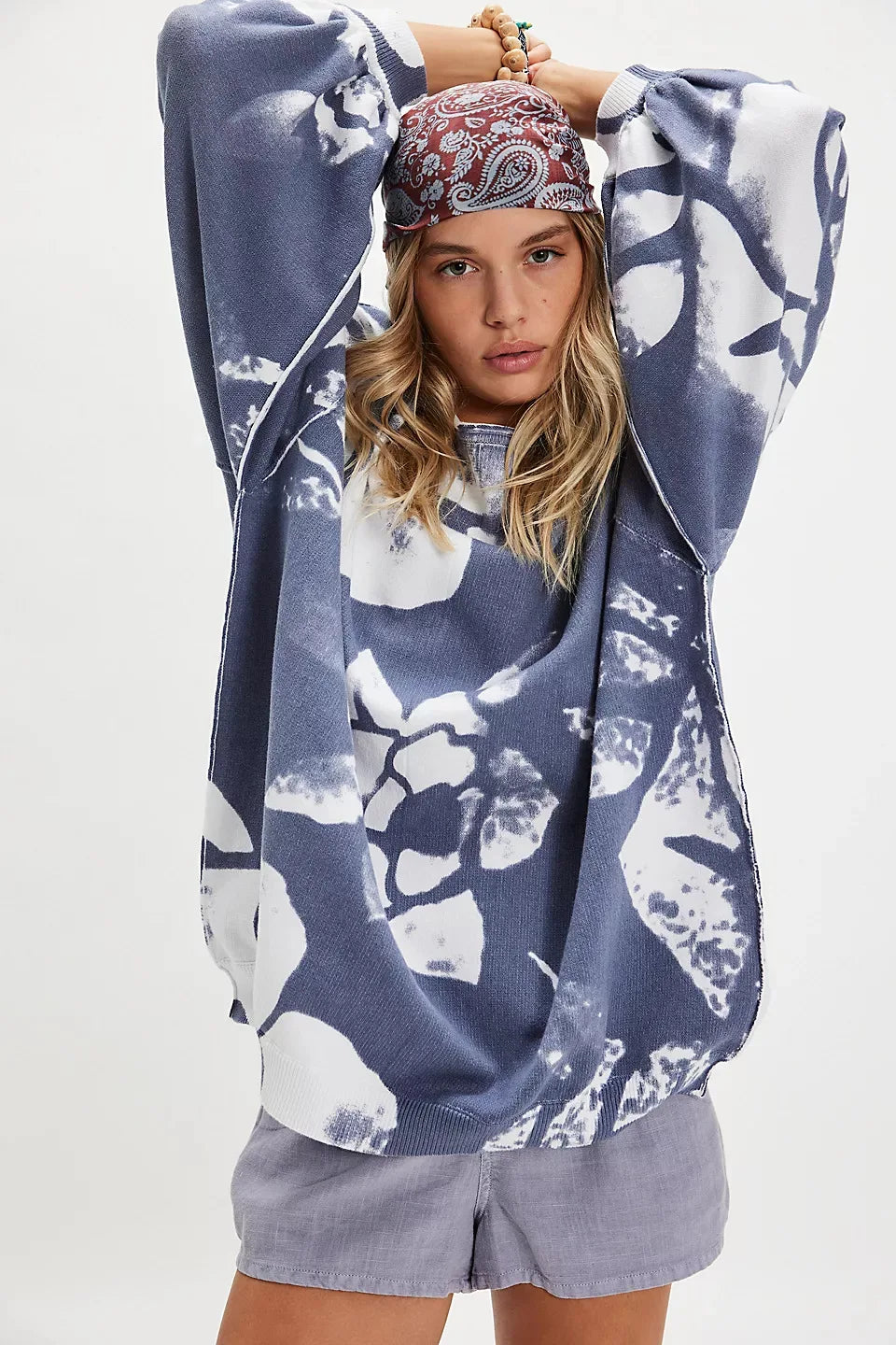 Autumn Bluzy Damskie Women's Oversized Loose And Stylish Printed Round Neck Long-sleeved T-shirt Felpa Donna Pull Oversize Femme