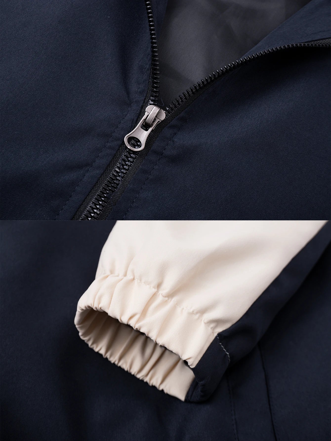 Men's Color-Block Two-Piece Set for Spring & Autumn Jacket with Cuffed Pants Ideal for Sporty Casual & Stylish Campus Outfits