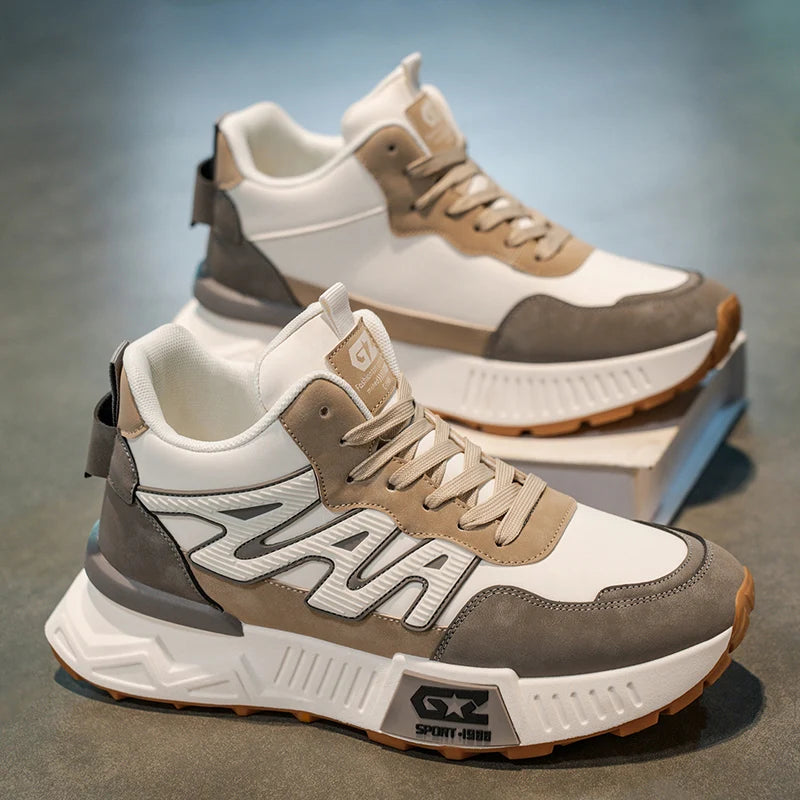 Thick Sole Trend 2025 New Autumn New Footwear for Men Fashion Sports Shoes Male Slip on Man Casual Sneakers Outdoor Comfort Lace