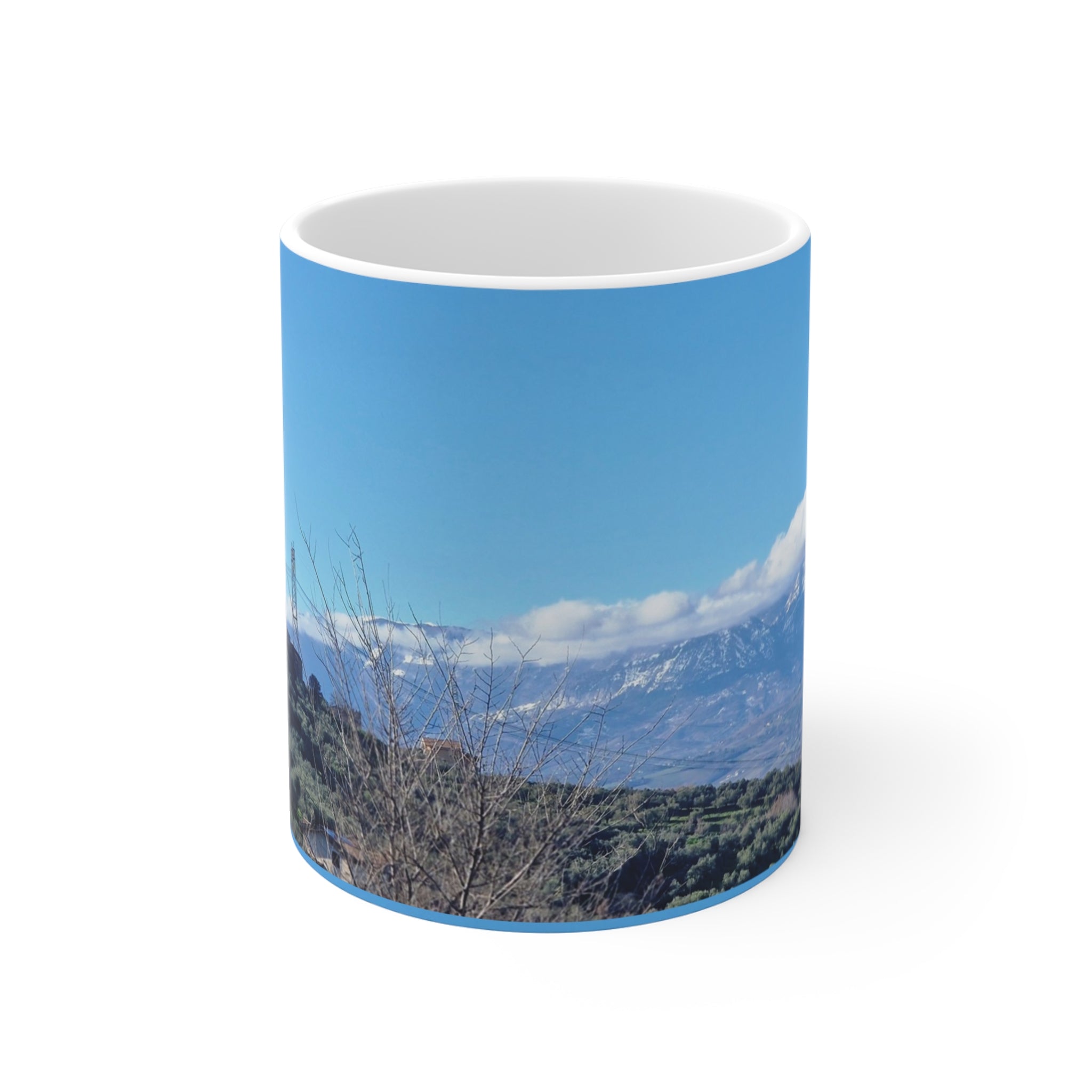 Belvedere Moscufo Mountain View Coffee Mug – Scenic Snow-Capped Peaks 11oz