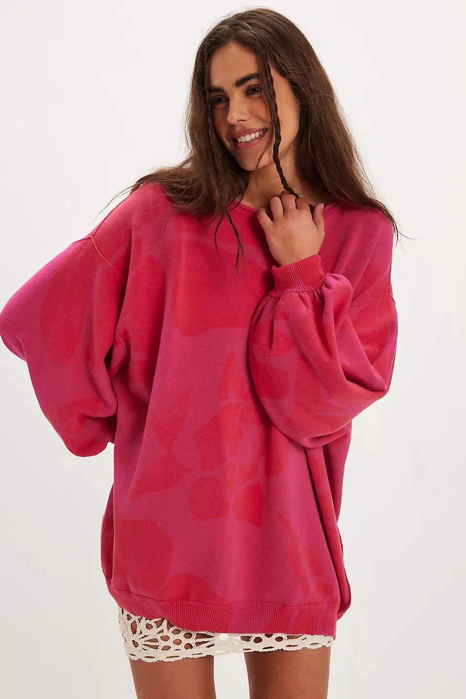 Autumn Bluzy Damskie Women's Oversized Loose And Stylish Printed Round Neck Long-sleeved T-shirt Felpa Donna Pull Oversize Femme