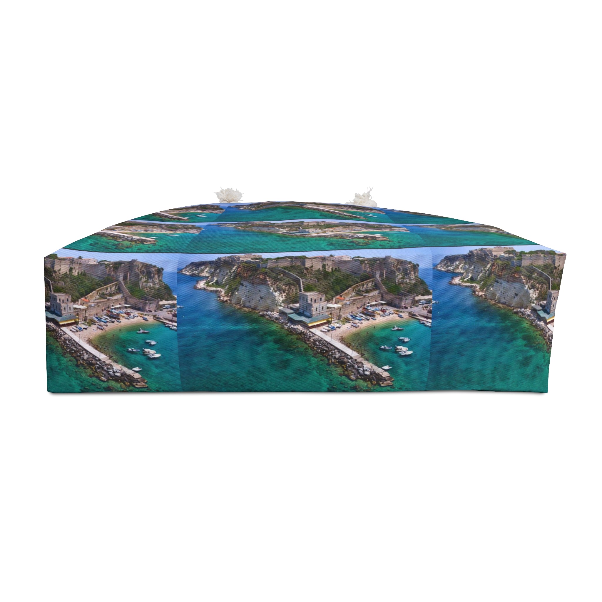 Coastal Aerial Weekender Bag — Beach Travel Tote isola Tremiti