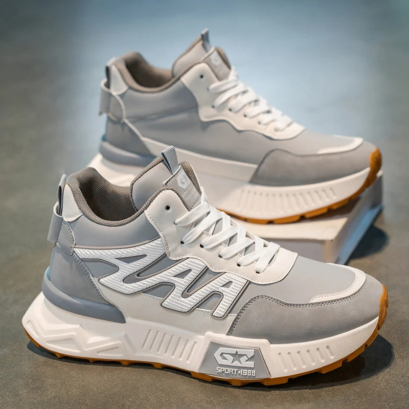 Thick Sole Trend 2025 New Autumn New Footwear for Men Fashion Sports Shoes Male Slip on Man Casual Sneakers Outdoor Comfort Lace